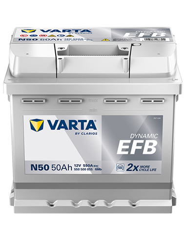VARTA DYNAMIC EFB N50 12V 50Ah 550A - Borna Normala (dreapta +)