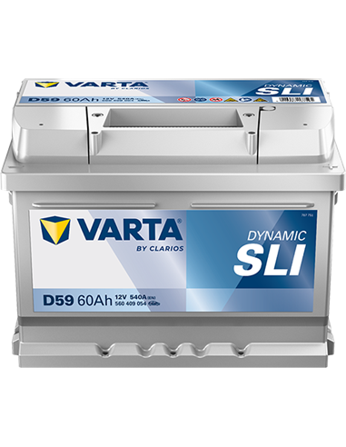 VARTA DYNAMIC SLI D59 12V 60Ah 540A - Borna Normala (dreapta +)