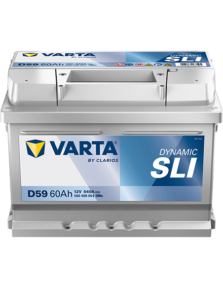 VARTA DYNAMIC SLI D59 12V 60Ah 540A - Borna Normala (dreapta +)