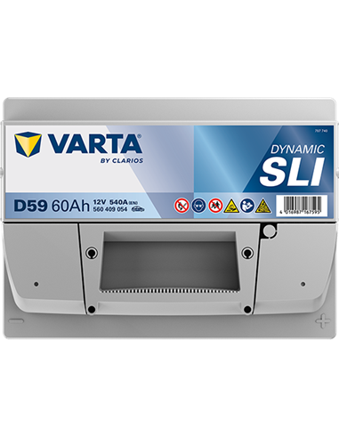 VARTA DYNAMIC SLI D59 12V 60Ah 540A - Borna Normala (dreapta +)