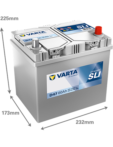 VARTA DYNAMIC SLI D47 12V 60Ah 540A - Borna Normala (dreapta +)