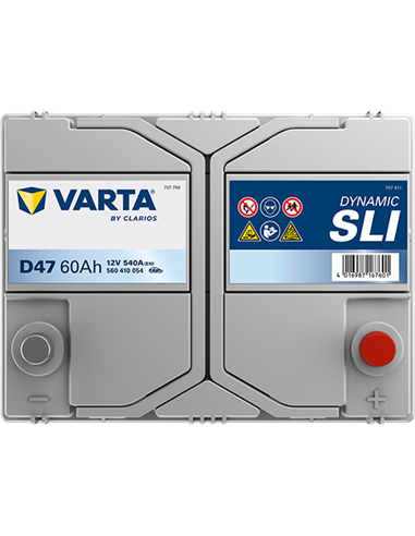 VARTA DYNAMIC SLI D47 12V 60Ah 540A - Borna Normala (dreapta +)