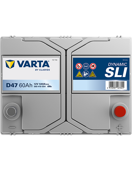 VARTA DYNAMIC SLI D47 12V 60Ah 540A - Borna Normala (dreapta +)