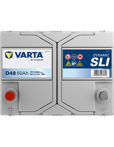 VARTA DYNAMIC SLI D48 12V 60Ah 540A - Borna Inversa (stanga +)