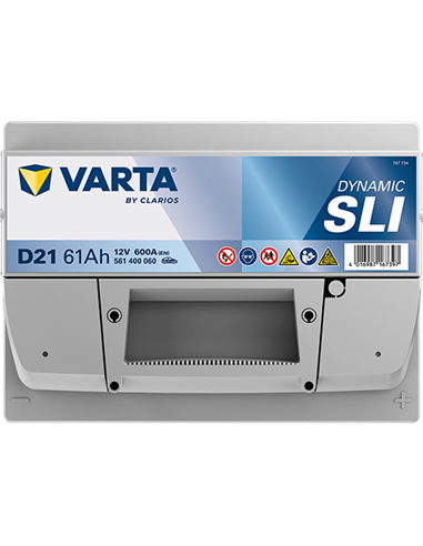 VARTA DYNAMIC SLI D21 12V 61Ah 600A - Borna Normala (dreapta +)