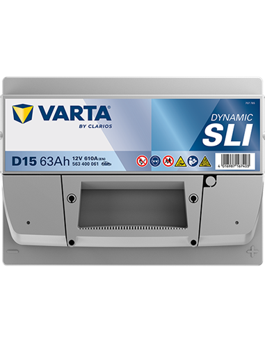 VARTA DYNAMIC SLI D15 12V 63Ah 610A - Borna Normala (dreapta +)