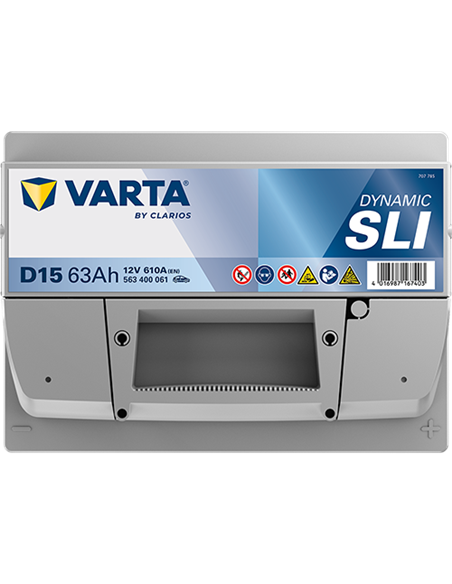 VARTA DYNAMIC SLI D15 12V 63Ah 610A - Borna Normala (dreapta +)