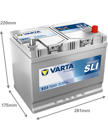 VARTA DYNAMIC SLI 23 12V 70Ah 630A - Borna Normala (dreapta +)
