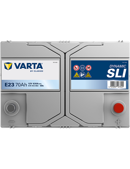 VARTA DYNAMIC SLI 23 12V 70Ah 630A - Borna Normala (dreapta +)