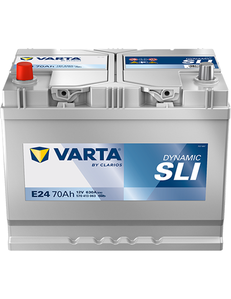 VARTA DYNAMIC SLI E24 12V 70Ah 630A - Borna Inversa (stanga +)