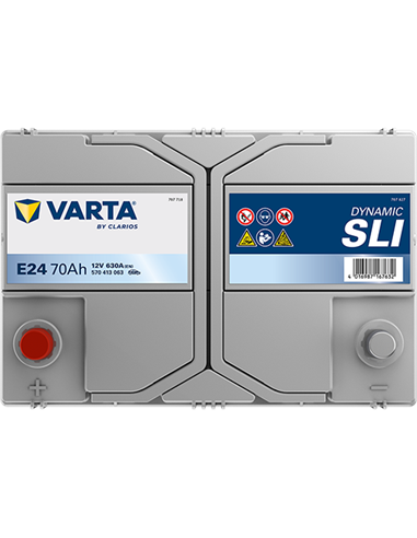 VARTA DYNAMIC SLI E24 12V 70Ah 630A - Borna Inversa (stanga +)