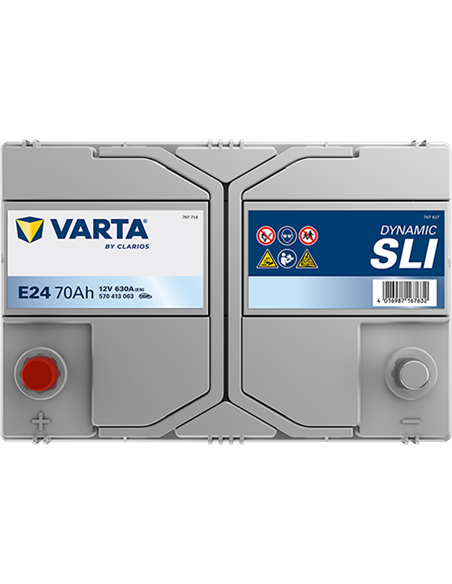 VARTA DYNAMIC SLI E24 12V 70Ah 630A - Borna Inversa (stanga +)