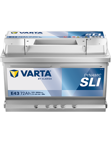 VARTA DYNAMIC SLI E43 12V 72Ah 680A - Borna Normala (dreapta +)