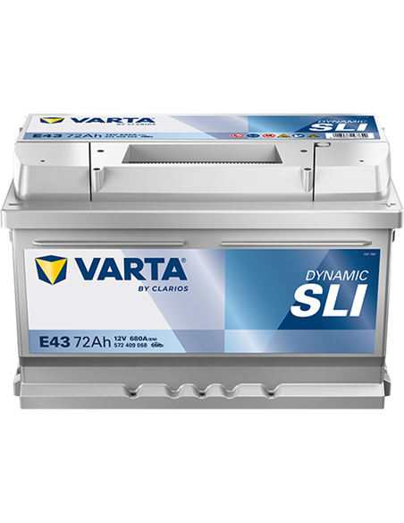 VARTA DYNAMIC SLI E43 12V 72Ah 680A - Borna Normala (dreapta +)