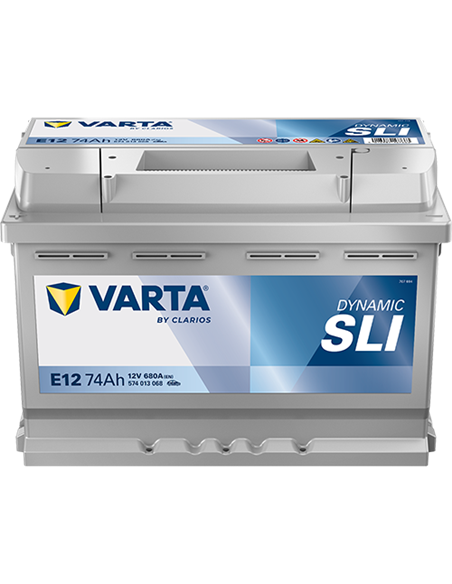 VARTA DYNAMIC SLI E12 12V 74Ah 680A - Borna Normala (dreapta +)