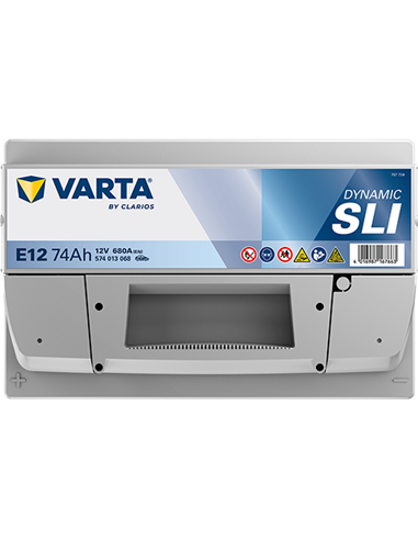 VARTA DYNAMIC SLI E12 12V 74Ah 680A - Borna Normala (dreapta +)