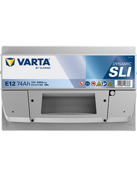 VARTA DYNAMIC SLI E12 12V 74Ah 680A - Borna Normala (dreapta +)
