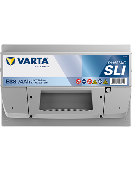 VARTA DYNAMIC SLI E38 12V 74Ah 750A - Borna Normala (dreapta +)