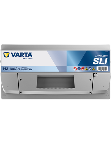 VARTA DYNAMIC SLI H3 12V 100Ah 830A - Borna Normala (dreapta +)