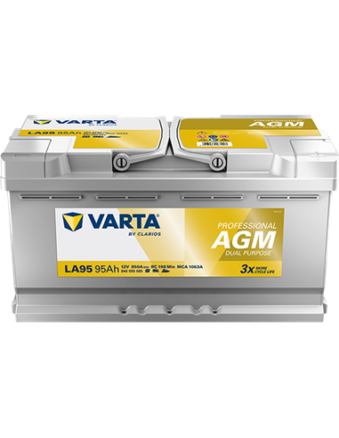 VARTA DYNAMIC AGM LA95 12V 95Ah 850A - Borna Normala (dreapta +)