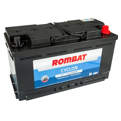 ROMBAT CYCLON 12V 110Ah 900A - Borna Normala (dreapta +)
