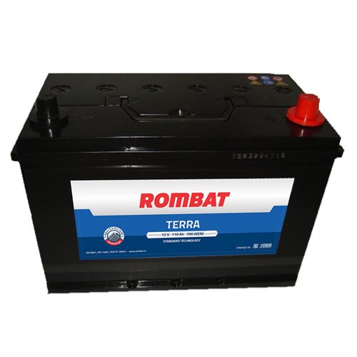 ROMBAT TERRA 12V 110Ah 700A - Borna Normala (dreapta +)