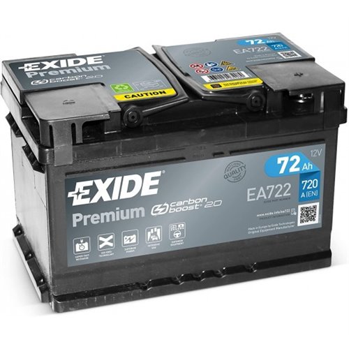 EXIDE PREMIUM 12V 72Ah 720A - Borna Normala (dreapta +)