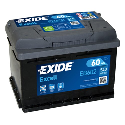EXIDE EXCELL 12V 60Ah 540A - Borna Normala (dreapta +)