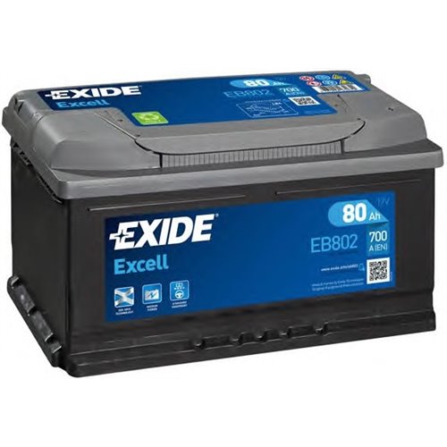 EXIDE EXCELL 12V 80Ah 700A - Borna Normala (dreapta +)