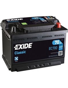EXIDE CLASSIC 12V 70Ah 640A - Borna Normala (dreapta +)
