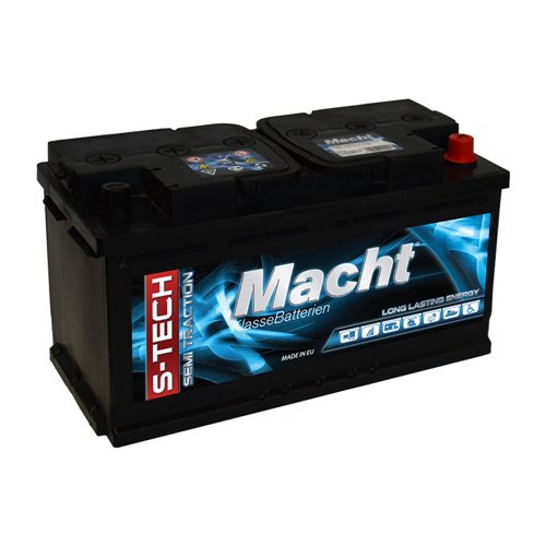 MACHT S-TECH SEMITRACTIUNE 12V 90Ah - Borna Normala (dreapta +)