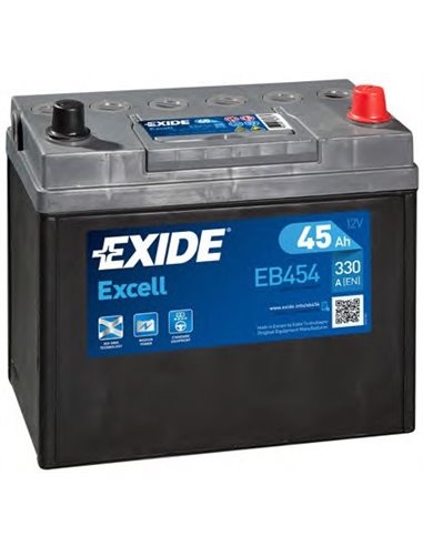 EXIDE EXCELL 12V 45Ah 300A - Borna Normala (dreapta +)