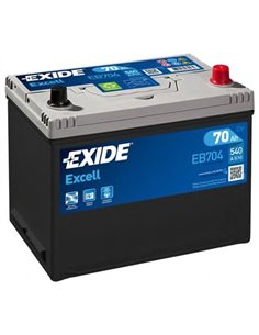 EXIDE EXCELL 12V 70Ah 540A - Borna Normala (dreapta +)