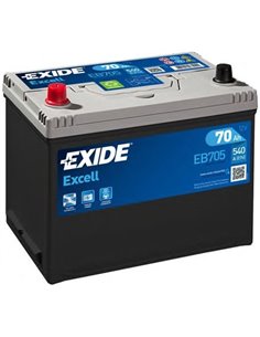 EXIDE EXCELL ASIA 12V 70Ah 540A - Borna Inversa (stanga +)