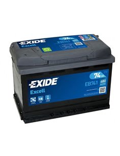 EXIDE EXCELL 12V 74Ah 680A - Borna Inversa (stanga +)
