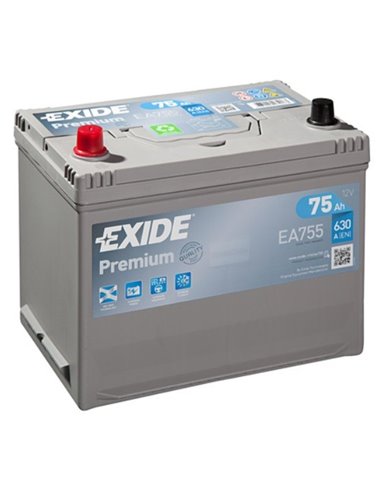 EXIDE Premium 12V 75Ah 630A - Borna Inversa (stanga +)