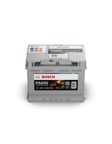 BOSCH Power AGM Line 12V 60Ah 680A - Borna Normala (dreapta +)