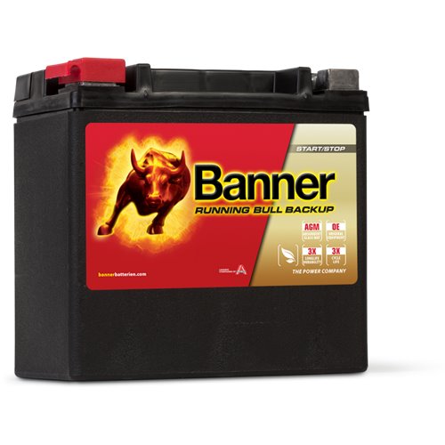 BANNER Running Bull BackUp 12V 12Ah 200A - Borna Inversa (stanga +)