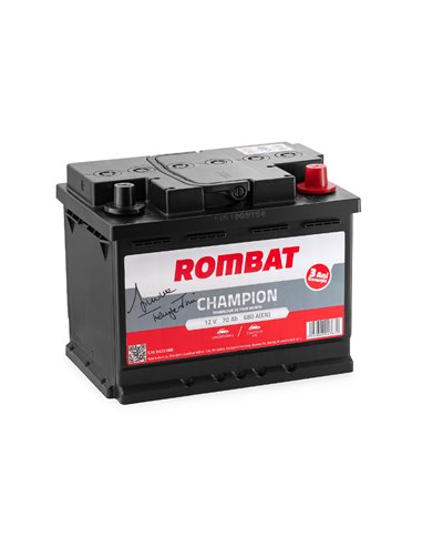 ROMBAT CHAMPION EFB 12V 70Ah 680A - Borna Normala (dreapta +)