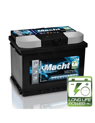 MACHT SILVER POWER 12V 60Ah 600A - Borna Normala (dreapta +)