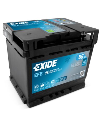 EXIDE START-STOP EFB 12V 55Ah 540A - Borna Normala (dreapta +)