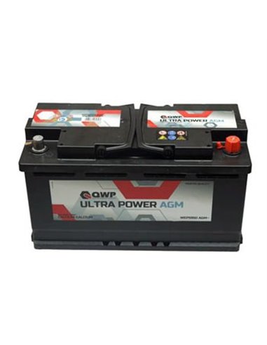 QWP Ultra Power START-STOP AGM 12V 60Ah 660A - Borna Normala (dreapta +)