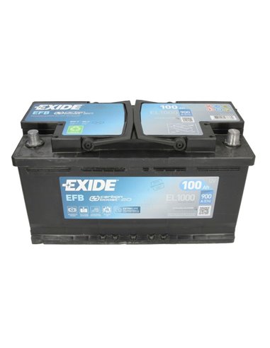 EXIDE EFB 12V 100Ah 850A - Borna Normala (dreapta +)