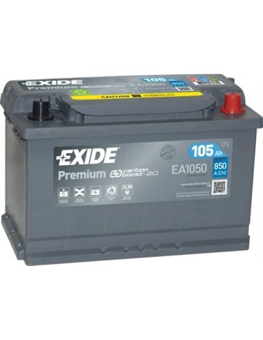 EXIDE PREMIUM 12V 105Ah 850A - Borna Normala (dreapta +)