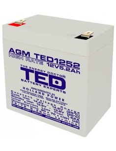 TED AGM VRLA HIGH RATE F2 12V 5.2Ah