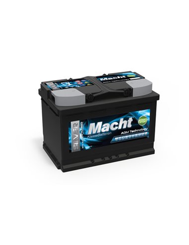 MACHT SILVER AGM 12V 60Ah 640A - Borna Normala (dreapta +)
