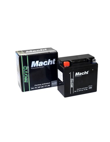 MACHT MOTO AGM MTX16-4 SLA 12V 14Ah 230A - Borna Inversa (stanga +)