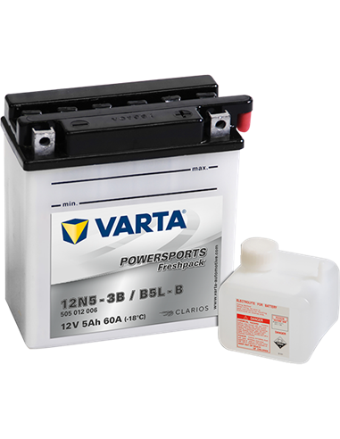 VARTA POWERSPORTS Freshpack 12V 5Ah 60A - Borna Normala (dreapta +)
