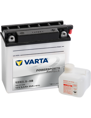 VARTA POWERSPORTS Freshpack 12V 6Ah 55A - Borna Normala (dreapta +)