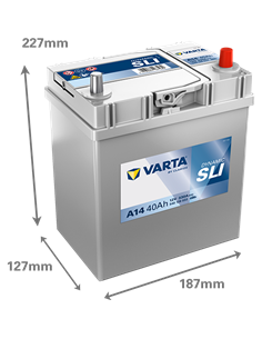 VARTA DYNAMIC SLI A14 12V 40Ah 330A - Borna Normala (dreapta +) 2